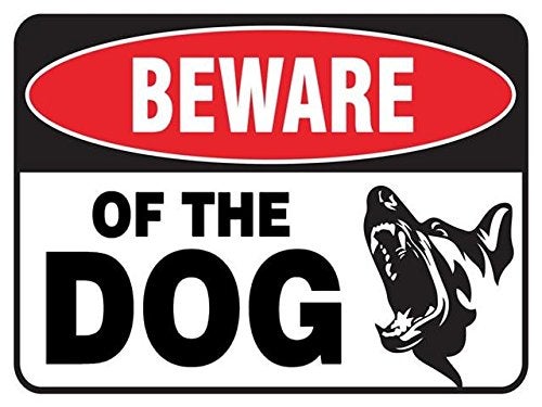 999Store office supplies sunboard Beware of The Dog Home Sign Board PVC sticker signage (15X20 cm) - Image 1