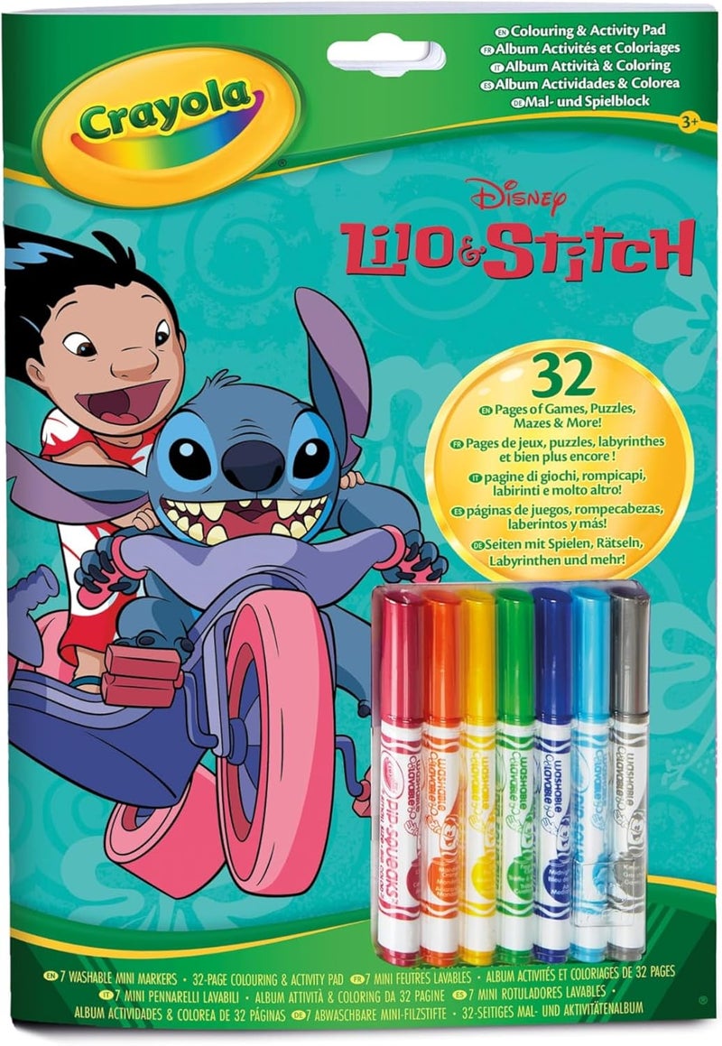 Crayola دفتر تلوين ونشاط كرايولا ديزني ليلو وستيتش (غلاف ورقي) - Image 1