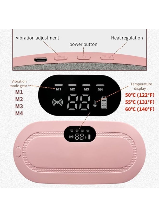 Portable Cordless Electric Heating Pad Waist Belt for Back and Belly Pain Relief with Adjustable Heat Levels and Massage Modes for Daily Comfort - Image 4