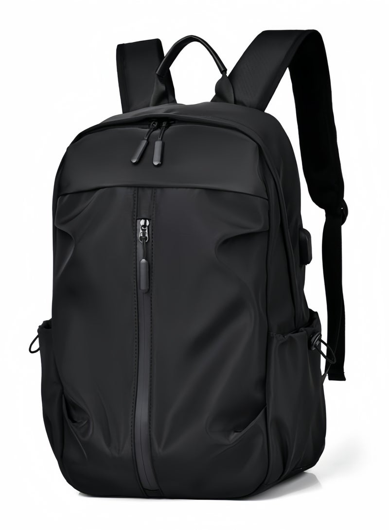 XiuWoo Waterproof Backpack Business Travel Laptop Bag USB Charging Large Capacity School Bag - Black  - Image 1