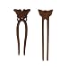CUBACO 2 PCS Wooden Hair Sticks French Twist Hair Pins for Women Handmade Butterfly Wood Hair Forks Hair Sticks for Buns Vintage Chinese Hair Pins for Long Thick Hair Women Chignon Bun Updo Hairstyle - Image 2