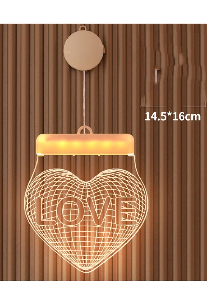 Loquat LED String Interior Decoration Color Lights Luminous Acrylic Sucker Hanging Lights Birthday Atmosphere Lights 14.5*16CM 