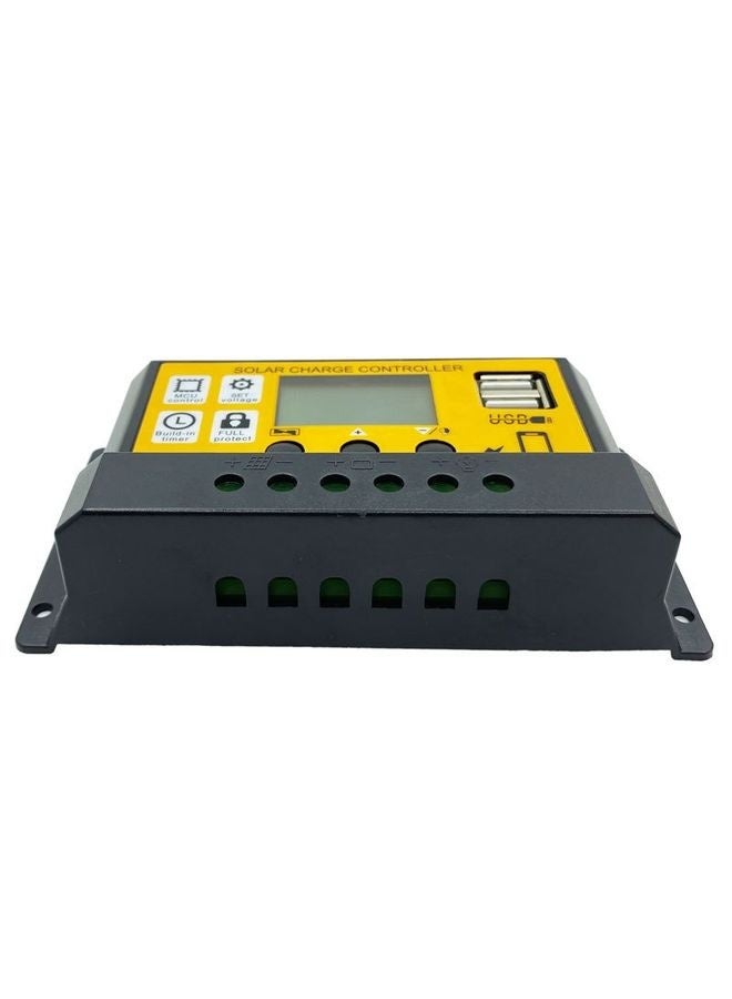 وحدة تحكم شمسية بسيطة 30A 12V/24V مع تحكم في الوقت وضبط للوحة الشمسية مع منفذ USB - Image 3