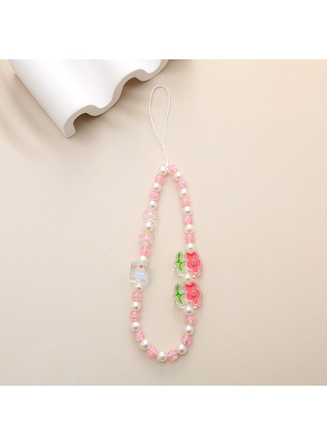 NIBEMINENT Phone Charm/ Chain Strap for Women Girls, Cute Cartoon Cell Phone Case Lanyard Wrist Strap