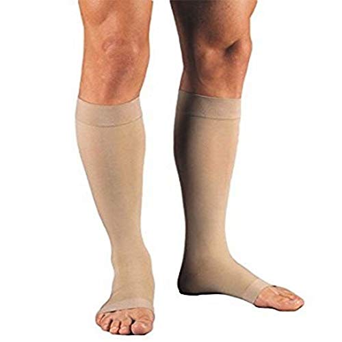 IRIS Medical Knee High Open Toe Compression Stockings(Women&Men) Firm Support 20-30mmHg,Graduated Toeless Knee Support Stockings Hose for Swelling,Varicose Veins,Lymphedema(1 pc) - Image 3