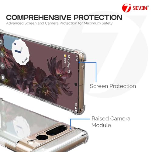 7-Seven 7SEVEN® Back Cover for Google Pixel 7 Pro Transparent Mobile Back Case Shock Proof Design Camera Edges Protection Crystal Clear Phone Case Silicon Soft TPU and Flexible Bumper Phone Cover - Image 5