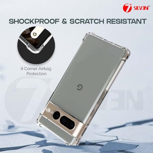 7-Seven 7SEVEN® Back Cover for Google Pixel 7 Pro Transparent Mobile Back Case Shock Proof Design Camera Edges Protection Crystal Clear Phone Case Silicon Soft TPU and Flexible Bumper Phone Cover - Image 3