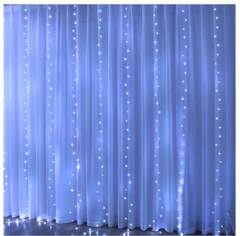 JAYATO 3x3M LED Curtain Fairy Lights with Remote, 300 LEDs Warm White USB String Lights, 8 Modes Decorative Lights for Bedroom, Garden, Diwali, Ramadan, Wedding, Party & Home Decor - Image 4