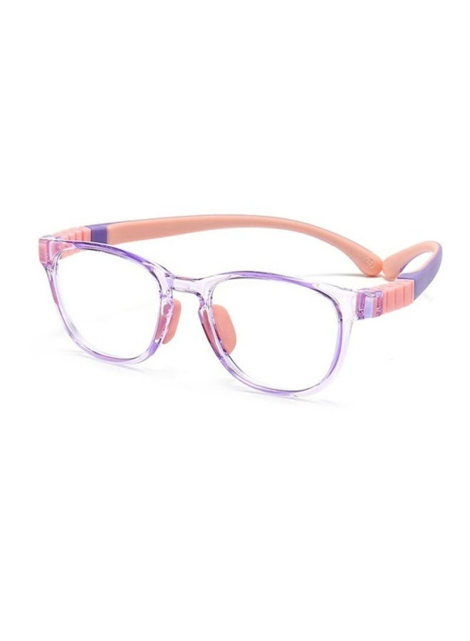 Kids Blue Light Blocking Glasses Silicon Material Light Weight Frame Anti Eyestrain UV Blocking Eyeglasses for 3 to 10 Year Old Boys Girls Reading Gaming Computer School Home Use Pink - Image 1