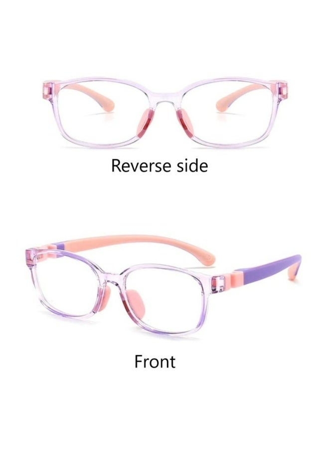 Kids Blue Light Blocking Glasses Silicon Material Light Weight Frame Anti Eyestrain UV Blocking Eyeglasses for 3 to 10 Year Old Boys Girls Reading Gaming Computer School Home Use Pink - Image 5
