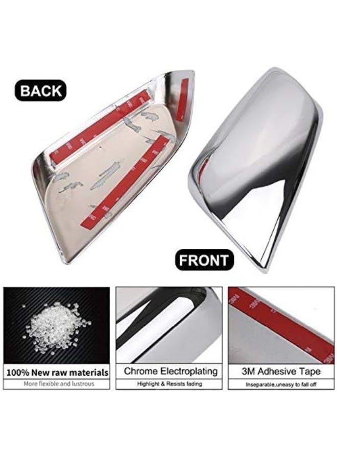 Overun 3-Layers Shiny Chrome Plated Parts Accessories Top Half Side Mirror Cover Designed For 2014-2020 Chevrolet Impala - Image 2