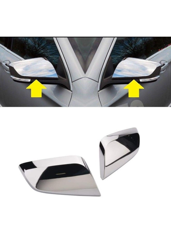 Overun 3-Layers Shiny Chrome Plated Parts Accessories Top Half Side Mirror Cover Designed For 2014-2020 Chevrolet Impala - Image 1
