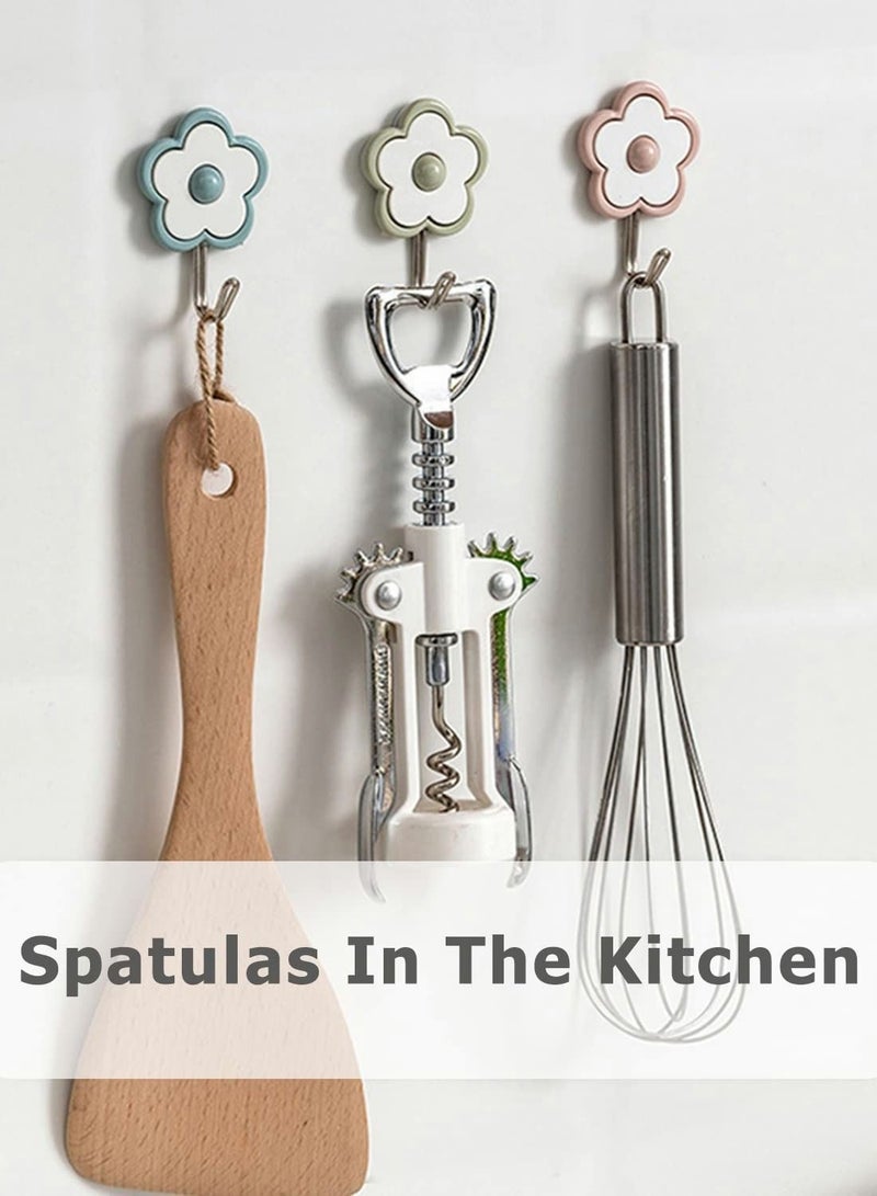 Y&D Cute Floret Utility Hooks Heavy Duty Up to 5 Pounds, Waterproof and Oil Proof. Hanging Key. Stick On Wall Kitchen Bathroom Ceiling Or Office Windows Hangers-Pink [5 Pack] - Image 5