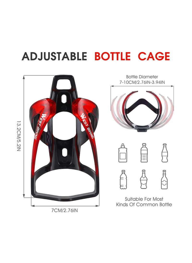Generic - 2 Pack Lightweight PC Water Bottle Cages - Durable Ultralight Plastic Holders for Bicycles, Cycling, MTB, and Road Bikes - Perfect Water Drink Holder Rack for Mountain Biking. - Image 1