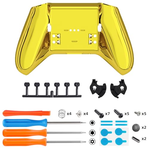eXtremeRate Replacement Bottom Shell Case for Xbox Elite Series 2 Controller DIY Custom Chrome Gold Back Housing Shell Cover for Xbox Elite Series 2 Core Wireless Controller Model 1797 No Controller - Image 3