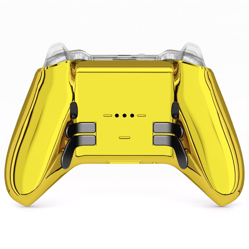 eXtremeRate Replacement Bottom Shell Case for Xbox Elite Series 2 Controller DIY Custom Chrome Gold Back Housing Shell Cover for Xbox Elite Series 2 Core Wireless Controller Model 1797 No Controller - Image 2