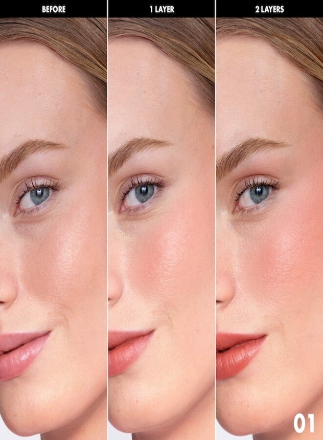 SEPHORA COLLECTION Blush! Multiuse Cream Blush 01 Crunchy Almond – Soft Warm Peach Cream Blush for Cheeks & Lips 0.12 oz / 3.5 g - Image 3