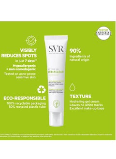 SVR SVR Sebiaclear Active Gel - Face Gel-Cream for Oily to Combination Skin - Oil Free Facial Moisturizer with Niacinamide and PHA to reduce the appearance of Blemishes, Blackheads and Redness, 1.3 fl.oz.  - Image 2