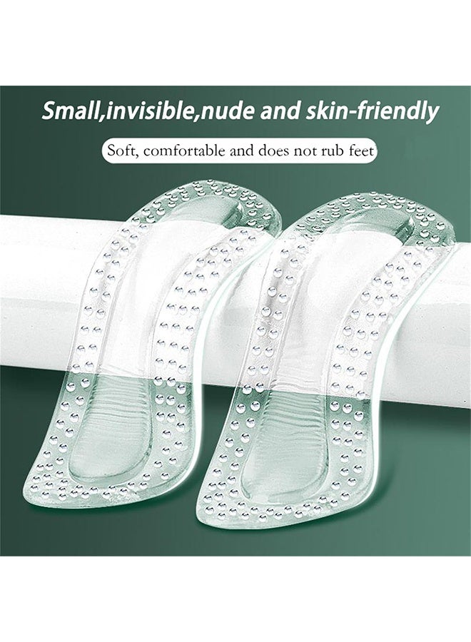 4 Pairs Transparent Silicone Heel Stickers Inserts, Non-Slip Cushion Pads for Foot Heel Care, Comfortable Protector Set for Men & Women Shoes - Image 2