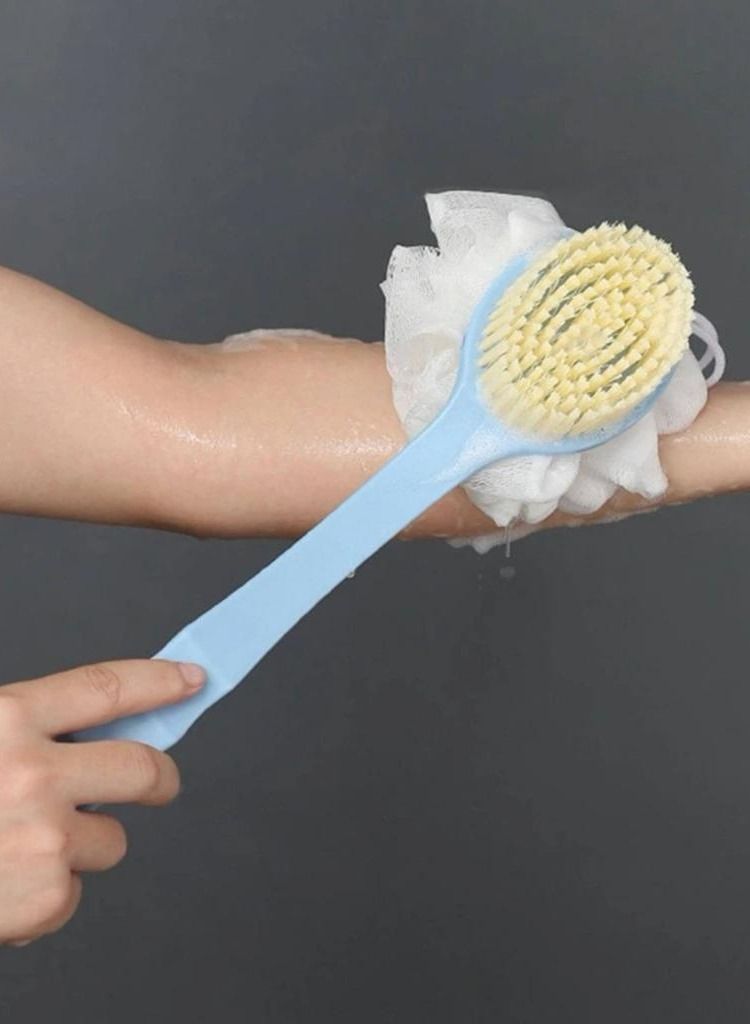 SOSEKO 2 In 1 Body Brush And Loofah Blue - Image 1
