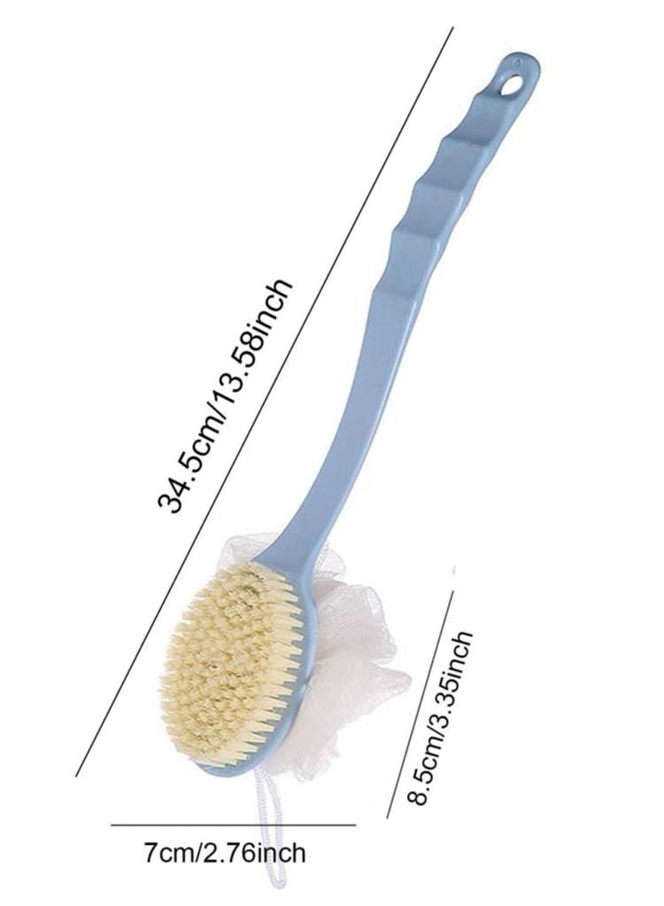 SOSEKO 2 In 1 Body Brush And Loofah Blue - Image 2