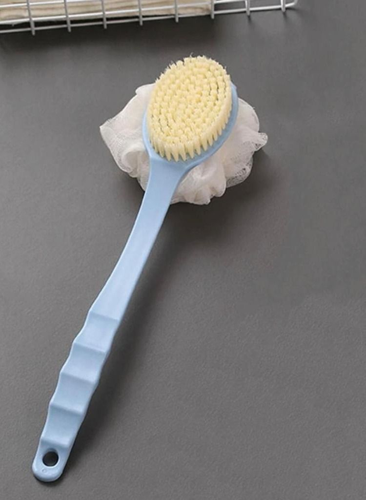 SOSEKO 2 In 1 Body Brush And Loofah Blue - Image 3