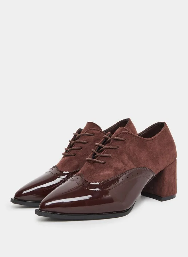 Take Two Women Burgundy Lace Up Oxford Shoes