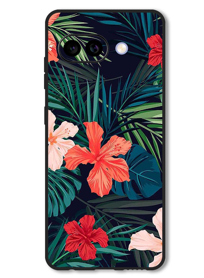Theodor Case Compatible with Google Pixel 9A Protection Shockproof Bumper Cover Flowers (2) - Image 1