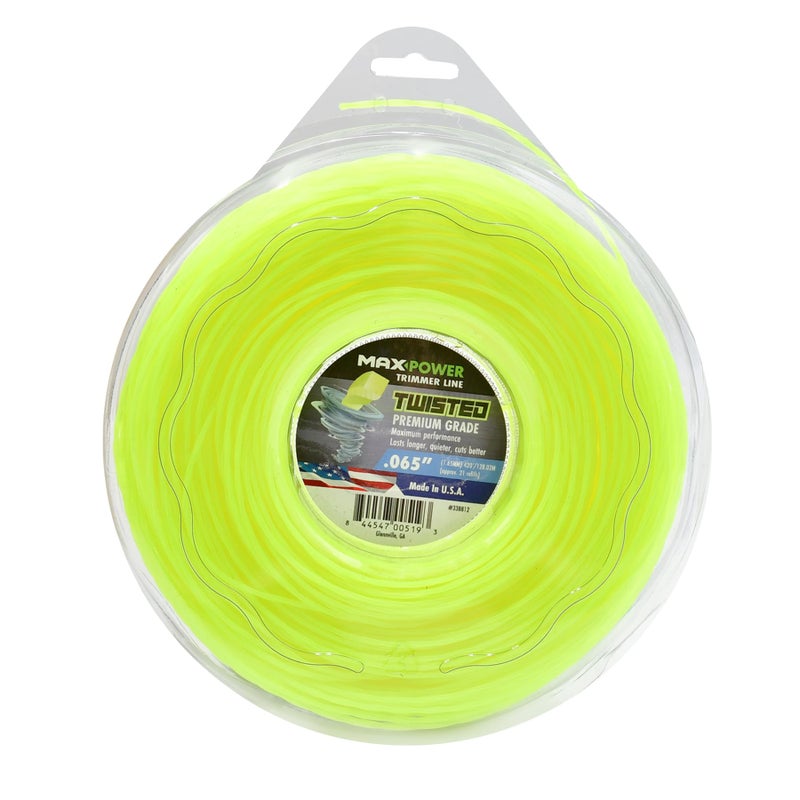 MaxPower 338812 065Inch Premium Twisted Trimmer Line 420Foot LengthYellow