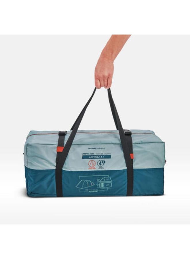 Quechua Camping tent with poles - Arpenaz 4.1 - 4 Person - 1 Bedroom - Image 3