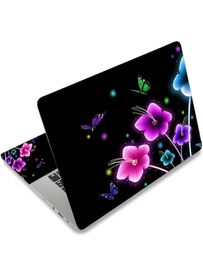 Home Trove RICHEN Laptop Notebook Skin Sticker Cover Decal Fits 12 13 13.3 14 15 15.4 15.6 inch Laptop Protector Notebook PC | Easy to Apply, Remove and Change Styles (Colorful Flowers) - Image 1