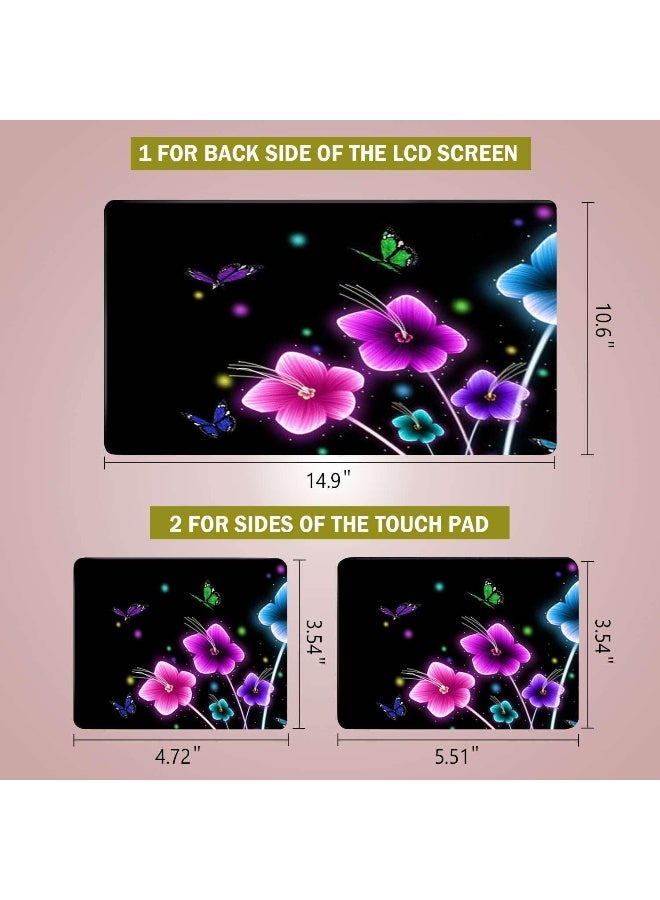 Home Trove RICHEN Laptop Notebook Skin Sticker Cover Decal Fits 12 13 13.3 14 15 15.4 15.6 inch Laptop Protector Notebook PC | Easy to Apply, Remove and Change Styles (Colorful Flowers) - Image 3