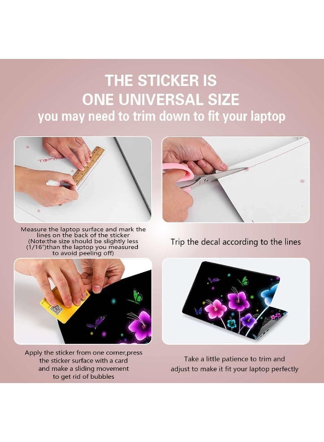 Home Trove RICHEN Laptop Notebook Skin Sticker Cover Decal Fits 12 13 13.3 14 15 15.4 15.6 inch Laptop Protector Notebook PC | Easy to Apply, Remove and Change Styles (Colorful Flowers) - Image 5