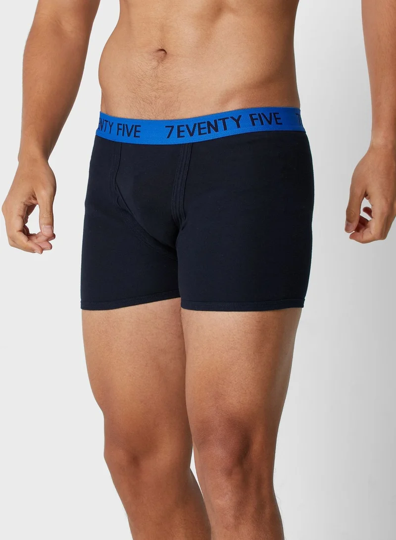 Seventy Five Basics 3 Pack Waist Band Trunks With Antibacterial Finish