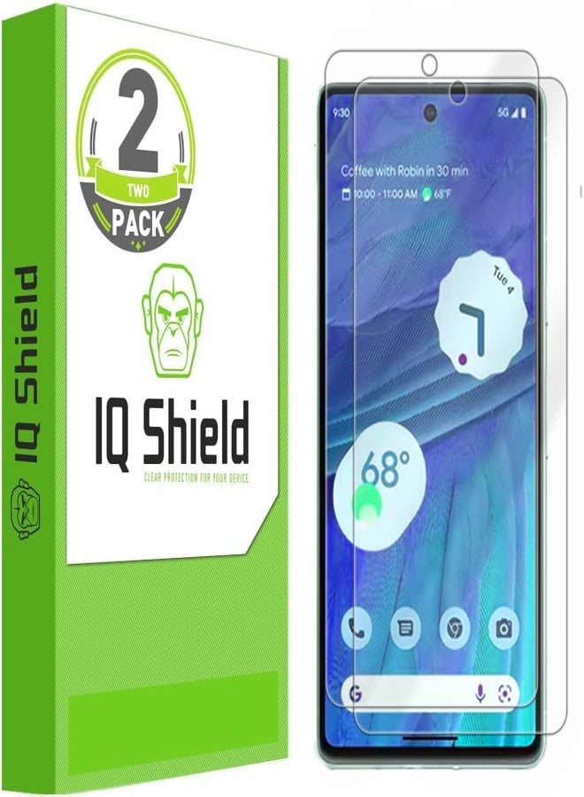 IQShield 2 Pack Screen Protector for Google Pixel 7 Easy Install Ultra Thin Smudge Resistant Anti-Scratch Anti-Bubble Clear TPU Film - Image 1