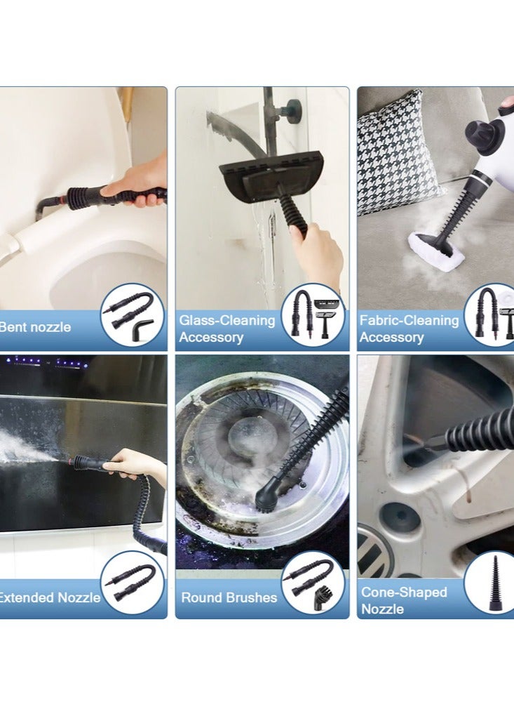 Joshberg Handheld Steam Cleaner, Pressurized Multi-Surface Steam Cleaner with 9 Accessories, Safety Lock, Steamer for Cleaning Floor, Upholstery, Grout, Windows, Couch and Car - Image 2