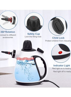 Handheld Steam Cleaner, Pressurized Multi-Surface Steam Cleaner with 9 Accessories, Safety Lock, Steamer for Cleaning Floor, Upholstery, Grout, Windows, Couch and Car - pzsku/Z1A107AC876131536F856Z/45/1741079784/1105ec37-acb9-444d-b415-69e4e1f60c56