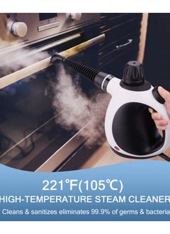 Handheld Steam Cleaner, Pressurized Multi-Surface Steam Cleaner with 9 Accessories, Safety Lock, Steamer for Cleaning Floor, Upholstery, Grout, Windows, Couch and Car - pzsku/Z1A107AC876131536F856Z/45/1741079784/ac396fe6-5f4b-4ebb-882f-a1f9e6550ce2