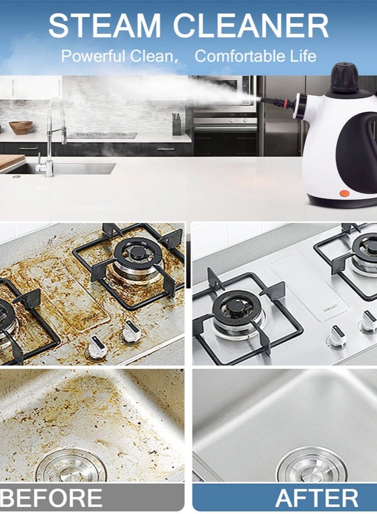 Joshberg Handheld Steam Cleaner, Pressurized Multi-Surface Steam Cleaner with 9 Accessories, Safety Lock, Steamer for Cleaning Floor, Upholstery, Grout, Windows, Couch and Car - Image 3