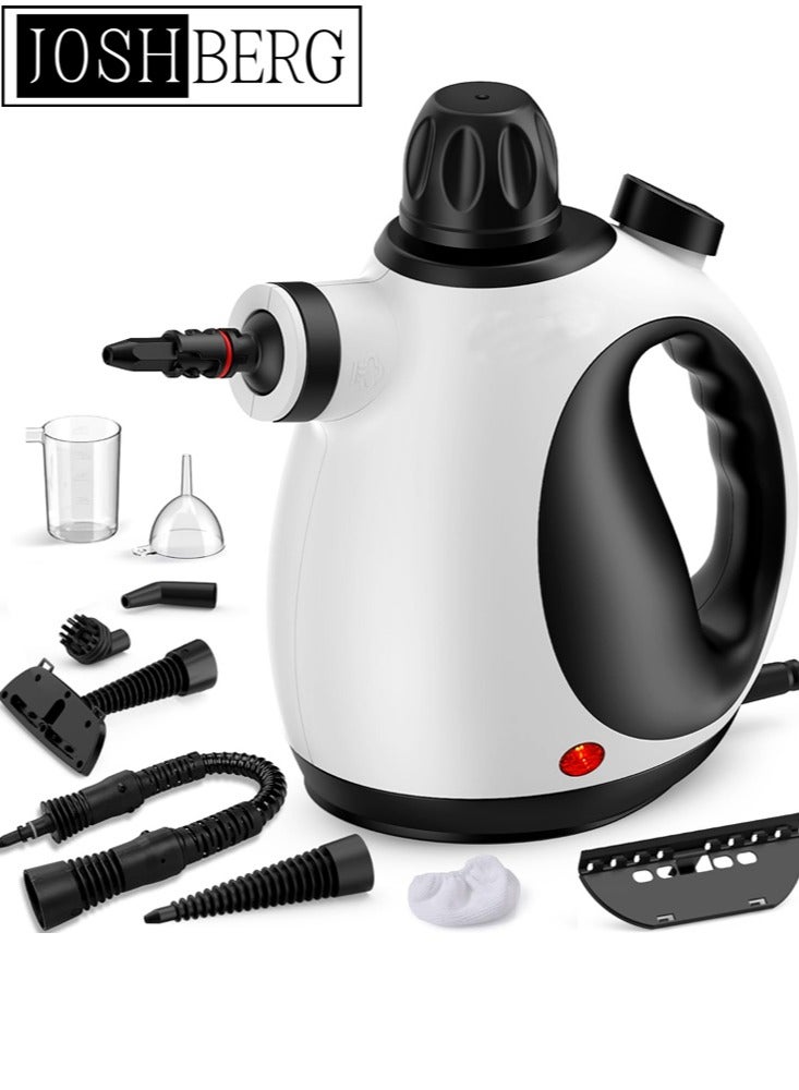 Joshberg Handheld Steam Cleaner, Pressurized Multi-Surface Steam Cleaner with 9 Accessories, Safety Lock, Steamer for Cleaning Floor, Upholstery, Grout, Windows, Couch and Car - Image 1