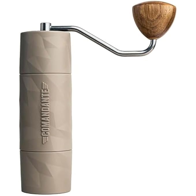 COMANDANTE X25 Manual Coffee Grinder Nitro Blade Stainless Steel Burr Polymer BodyIdeal For Espresso Pour Over And French Press  Capacity 25 Grams  Color Dune - Image 1