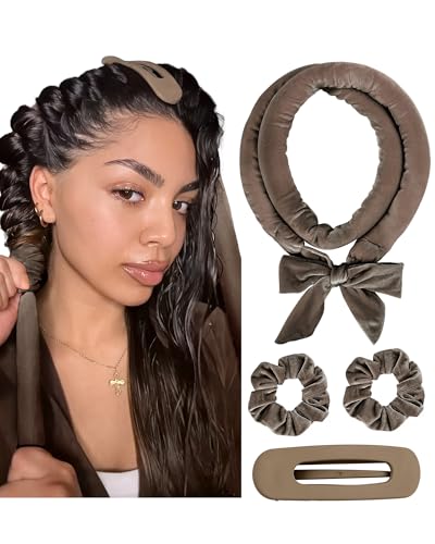 Yanibest Heatless Hair Curler, No Heat Hair Curlers to Sleep in, Overnight Satin Heatless Curling Set with Hair Scrunchies Clip, for All Hair types - Image 1