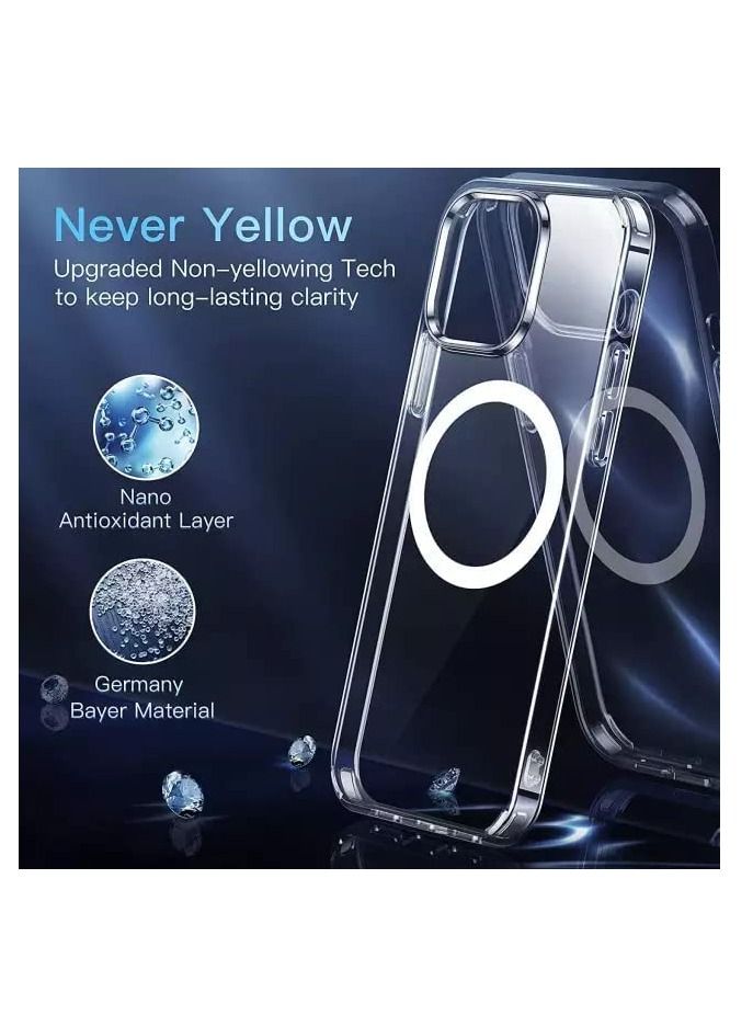 Iphone 14 Pro Max Case with Magnetic Ring Compatible with Mag-Safe Accessories, Slim Fit, Anti-Yellowing Shockproof Protective Case for Iphone 14 pro max - Image 3