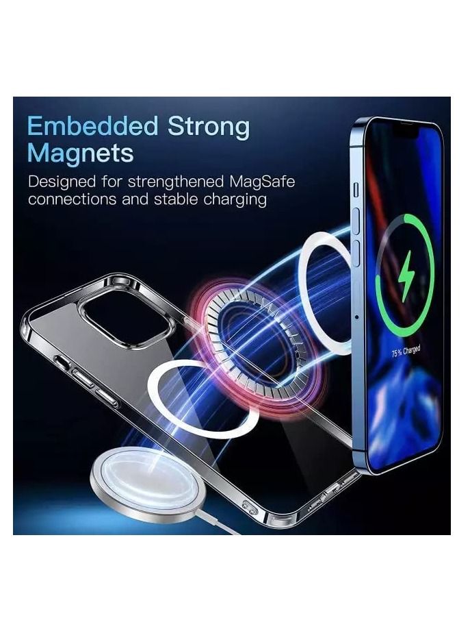 Iphone 14 Pro Max Case with Magnetic Ring Compatible with Mag-Safe Accessories, Slim Fit, Anti-Yellowing Shockproof Protective Case for Iphone 14 pro max - Image 2
