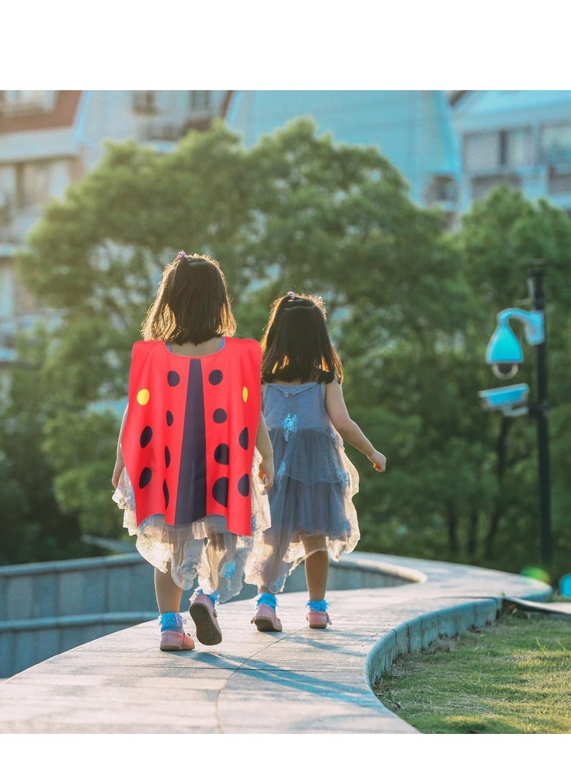 Zikra Ladybug Costume Masquerade Mask Costumes Performance Clothes Suit Cloak Clothing Set Props Accessories Child Fabric Jungle Theme Party Supplies Stage - Image 2