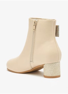 Celeste Girls Solid Boots with Side Bow  - Image 2