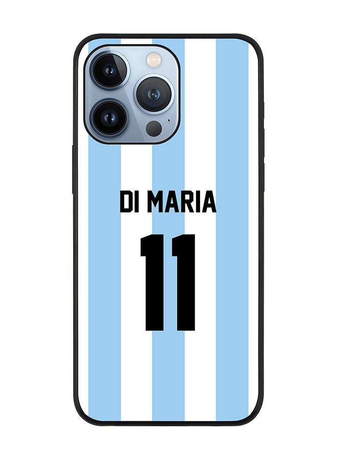 Stylizedd Rugged Black edge case for Apple iPhone 13 Pro Slim fit Soft Case Flexible Rubber Edges Anti Drop TPU Gel Thin Cover - Football Team - Argentina Player Name - Di Maria - Image 1