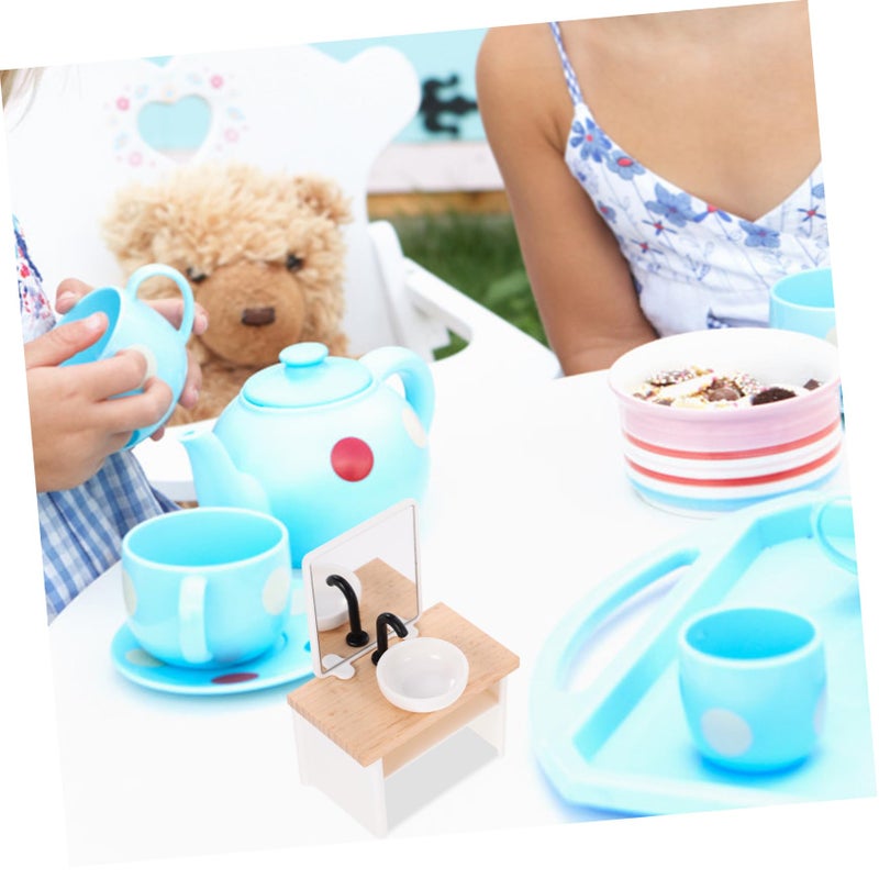 Miniature Bathroom Sink Prop Dollhouse Washbasin Resin Furniture Accessory - Image 5