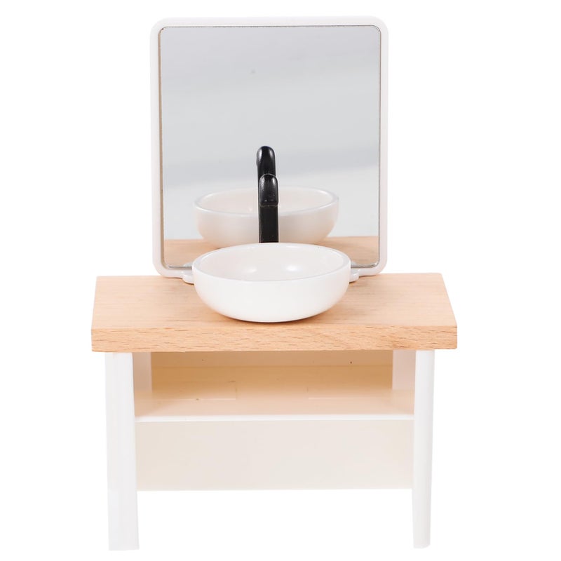 Miniature Bathroom Sink Prop Dollhouse Washbasin Resin Furniture Accessory - Image 2
