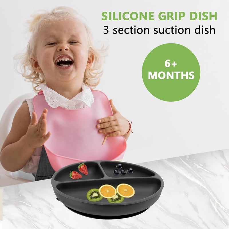 PEEPER Suction Plate for Baby, Toddler Plates with Secure Silicone Grip, Silicone Plates for Babies, Microwave Plates for Kids, Baby Plates for Food, BPA Free, Dishwasher, Unbreakable Feeding Plates - Image 5